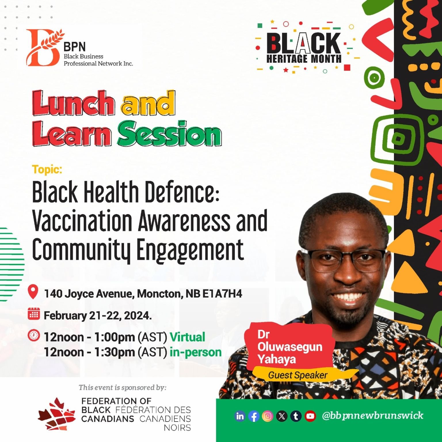 Lunch Series: Black Health Defense: Vaccination Awareness & Community Engagement
