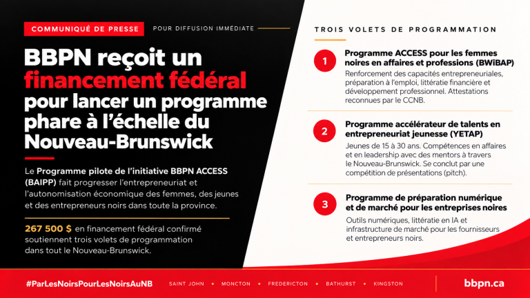 BBPN reçoit un financement fédéral pour lancer un programme phare à l’échelle du Nouveau-Brunswick